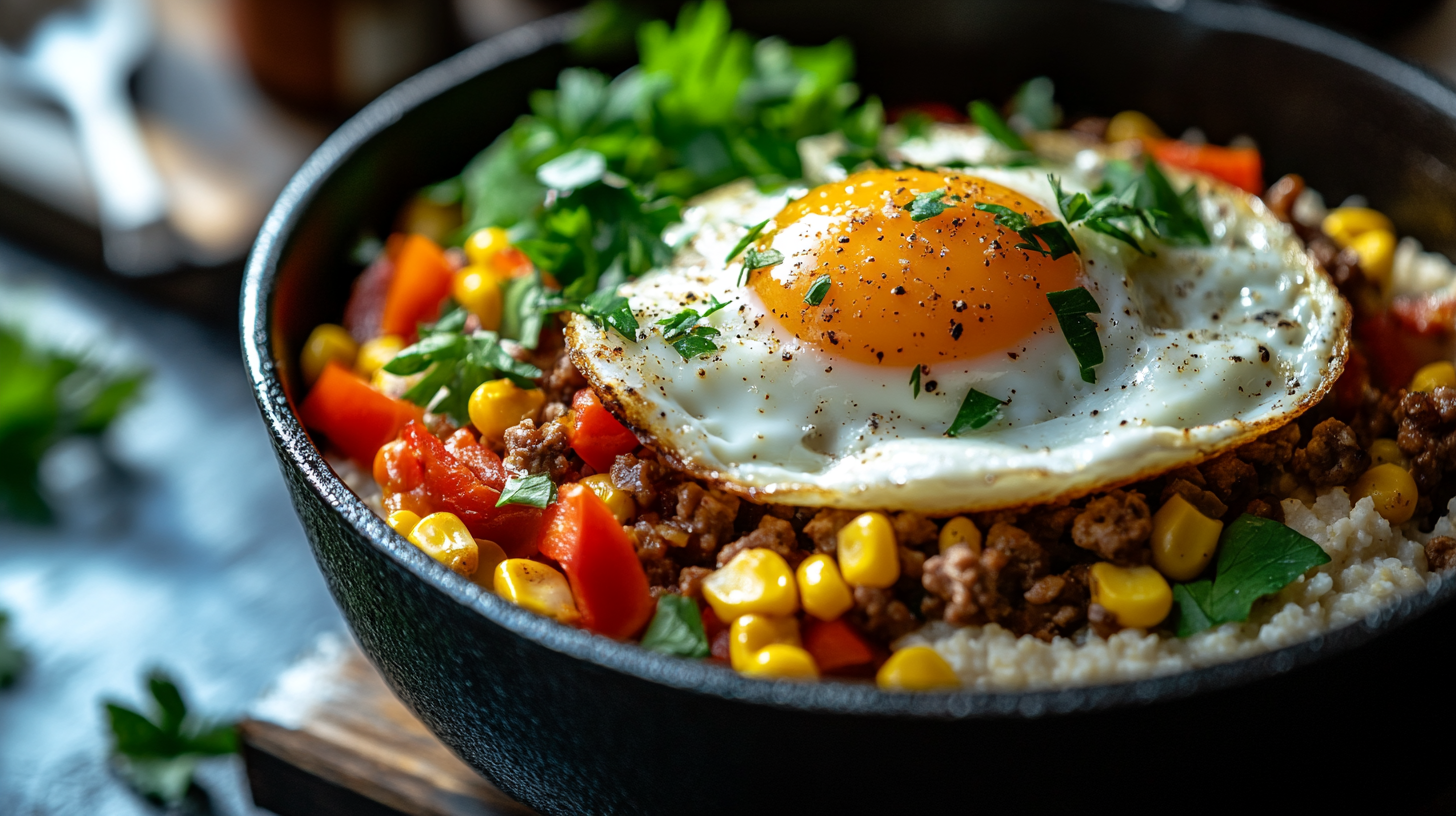 cajun egg breakfast bowl