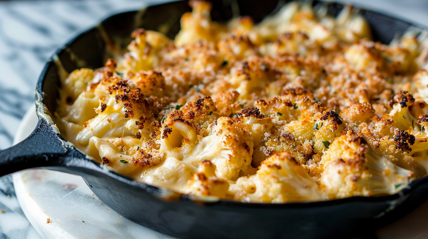 roasted cauliflower mac and cheese