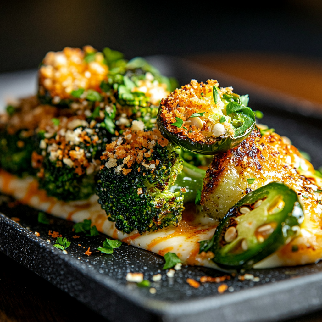 crispy cheesy garlic broccoli bites