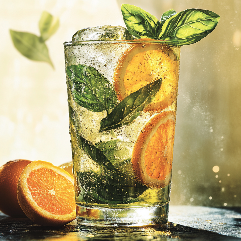 citrus basil spritzer