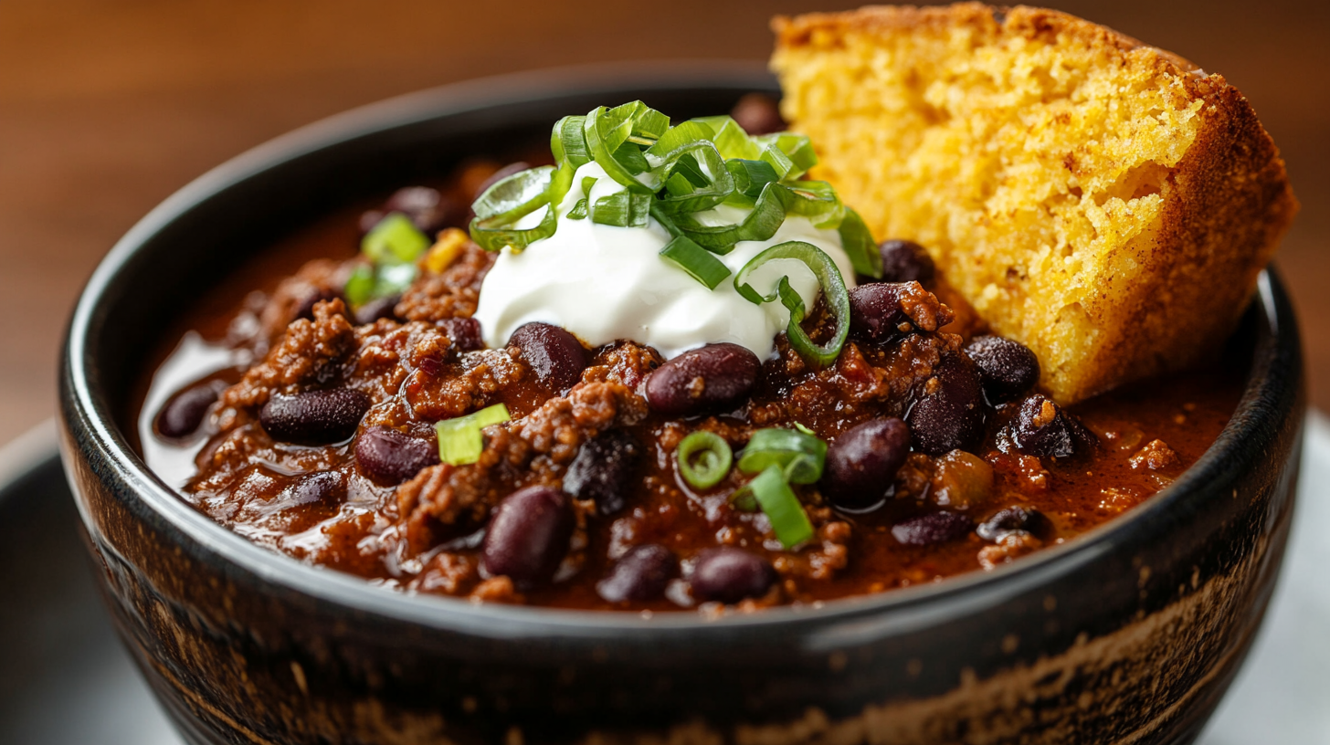 Coffee-Braised Short Rib Chili with Ancho Paste & Dark Chocolate