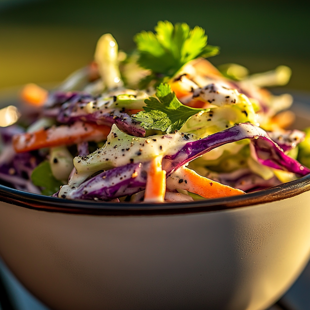 crisp & tangy avocado mayo coleslaw