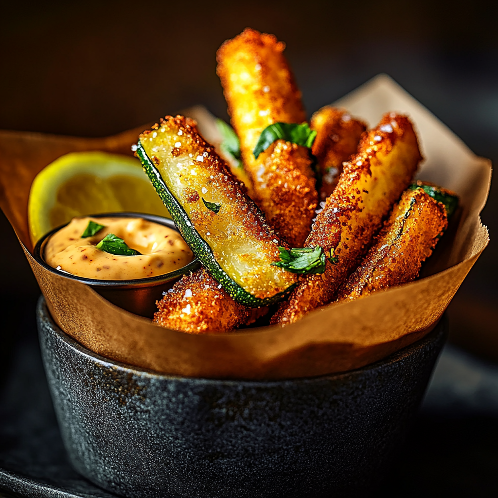 crispy garlic parmesan zucchini fries
