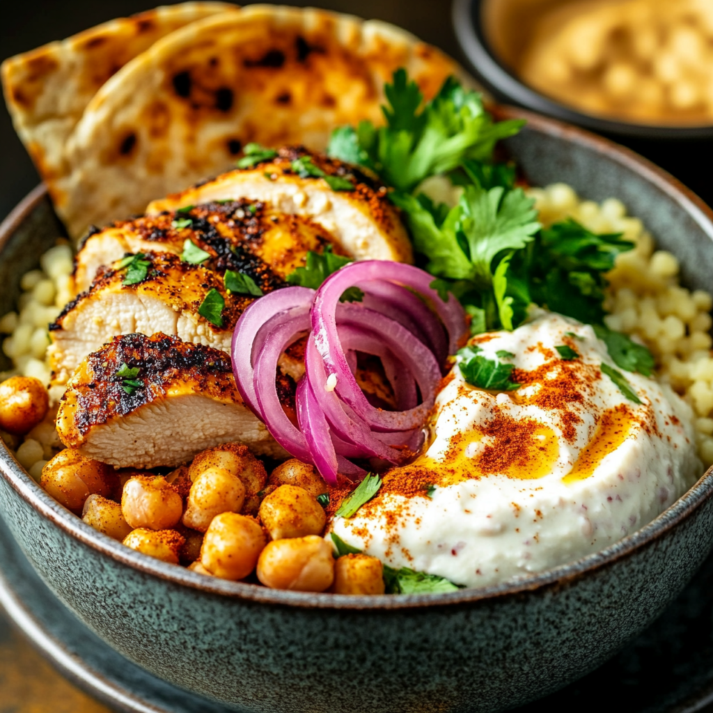 grilled shawarma chicken bowl