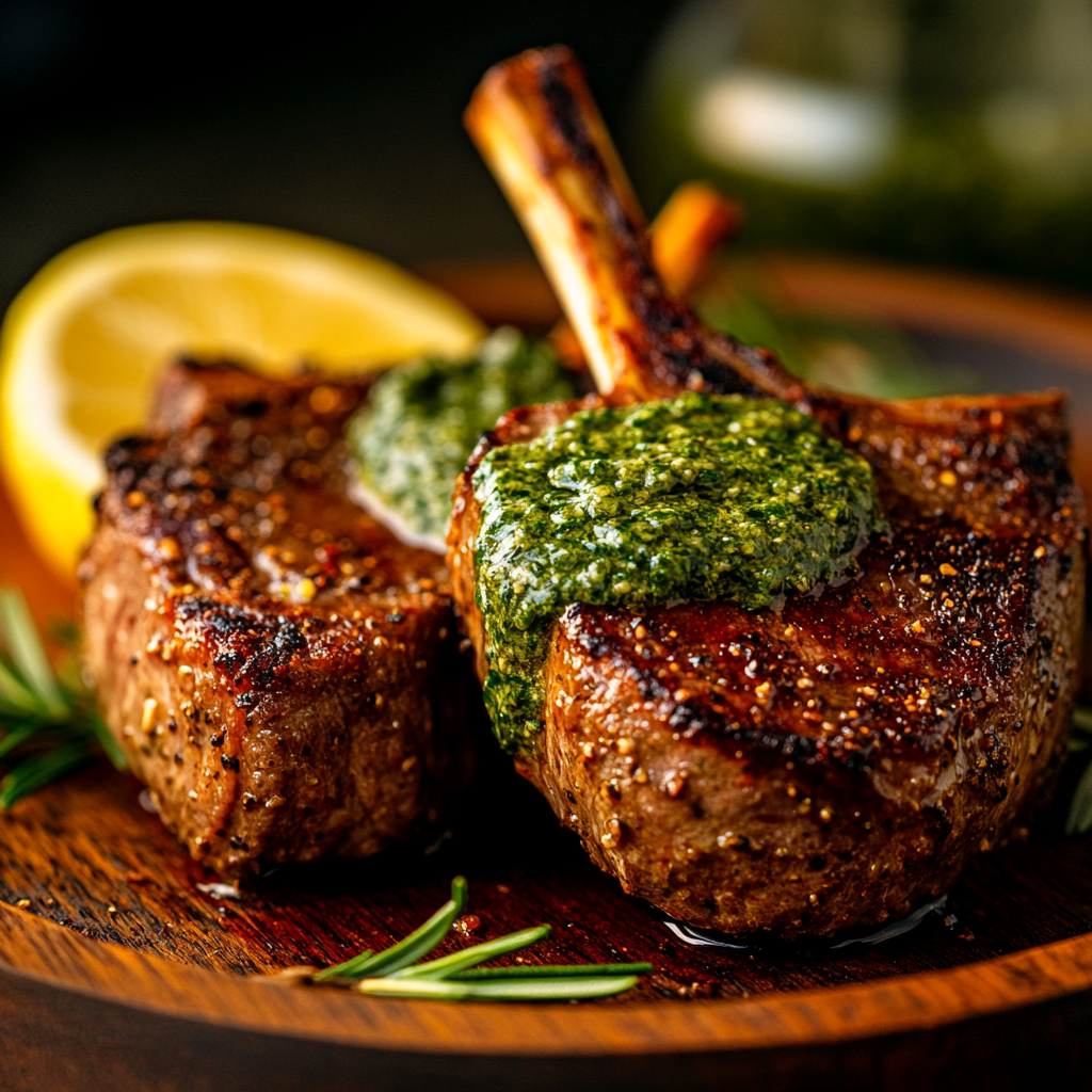 garlic herb-crusted lamb chops