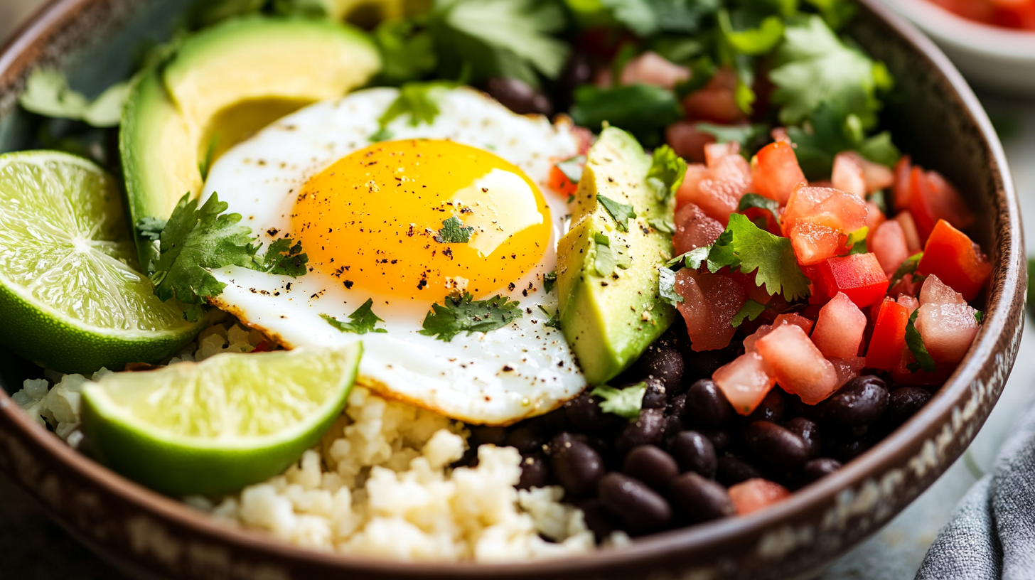 mexican egg breakfast bowl