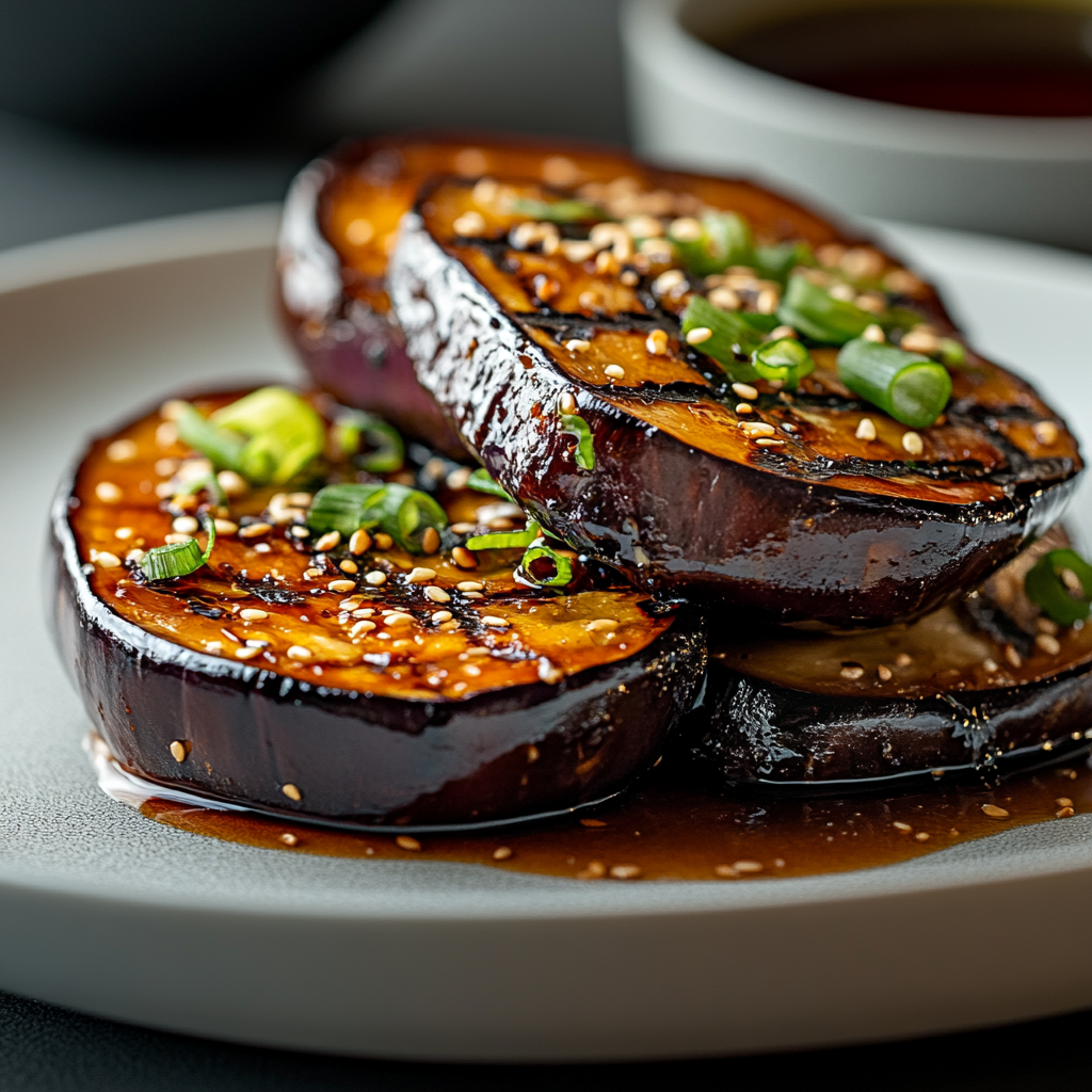 miso eggplant steaks with a twist