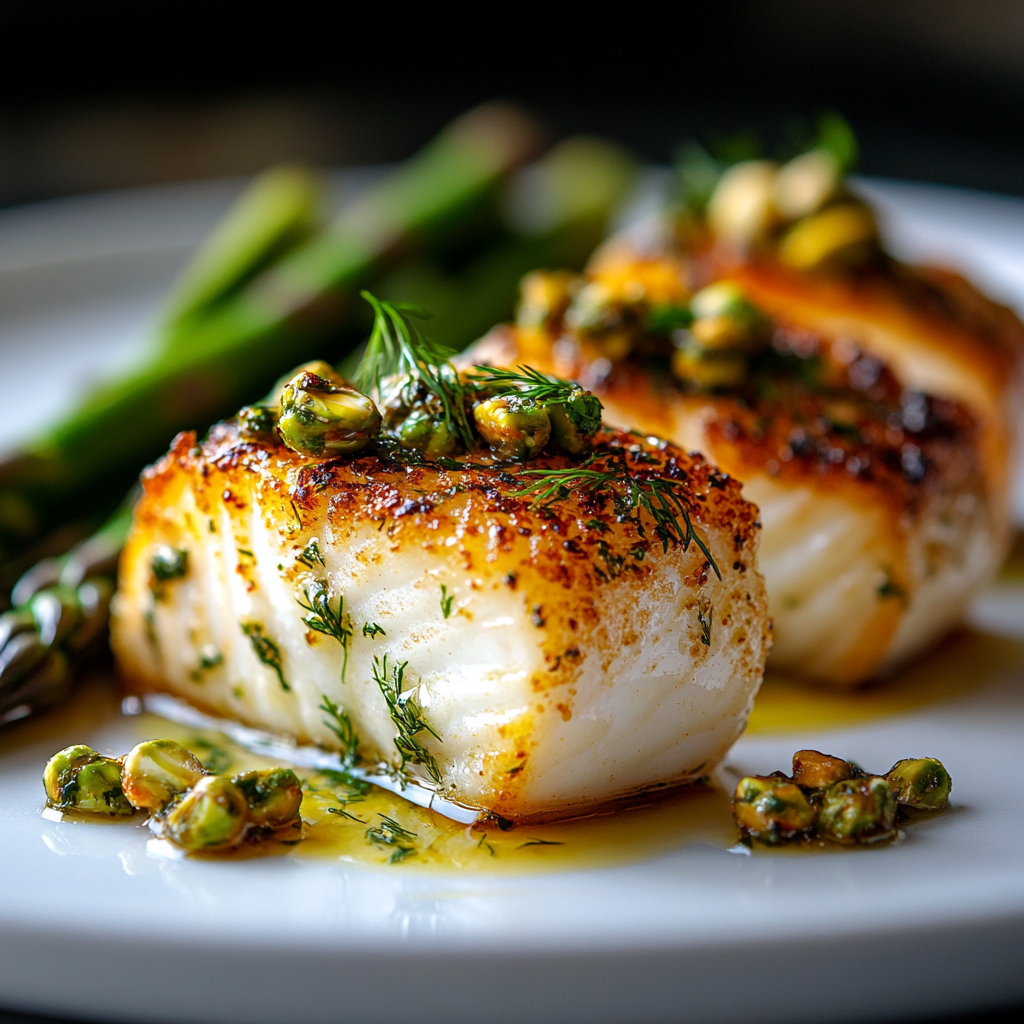 pistachio dream halibut