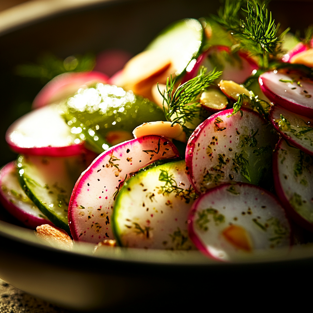 radish & herb butter salad