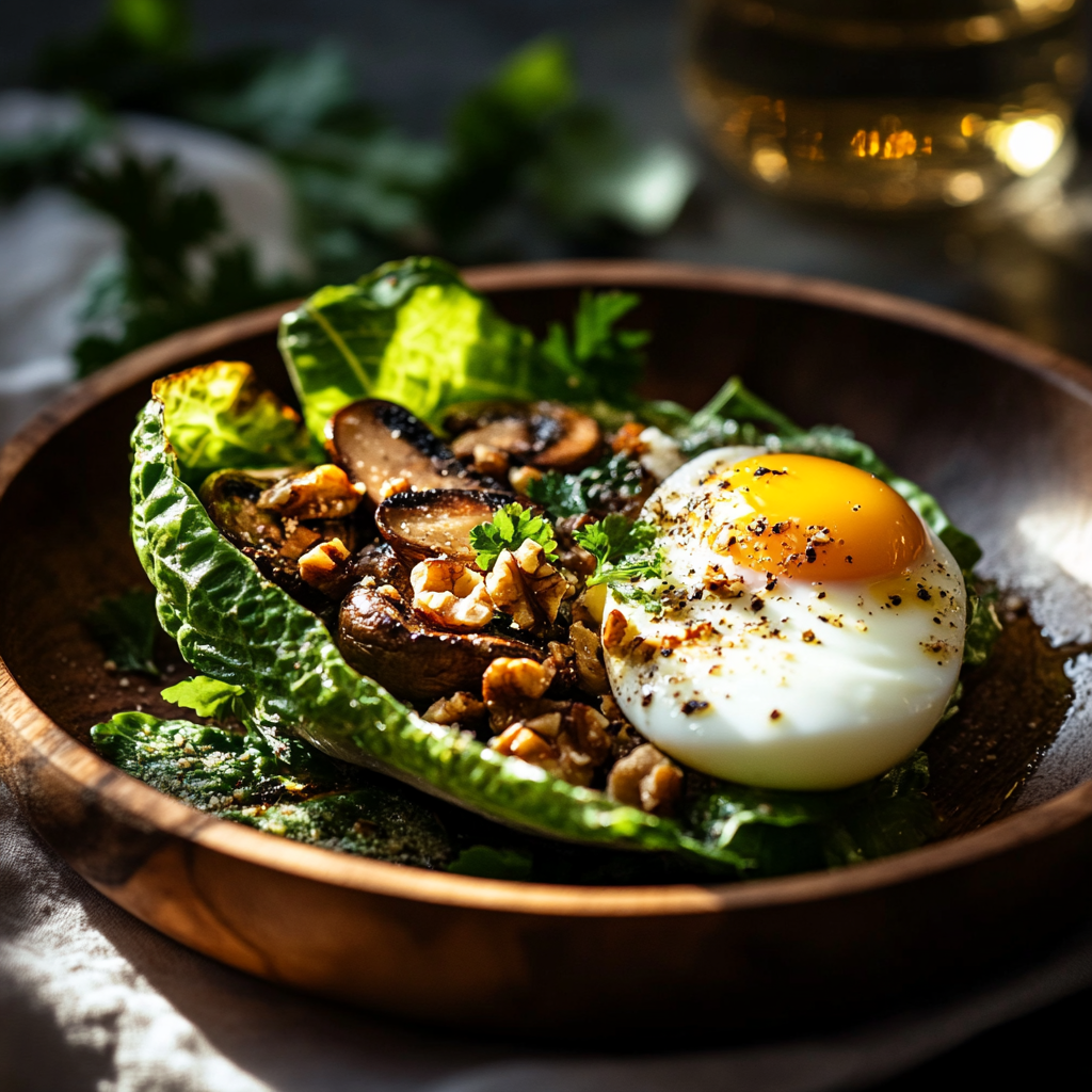 mushroom romaine medley