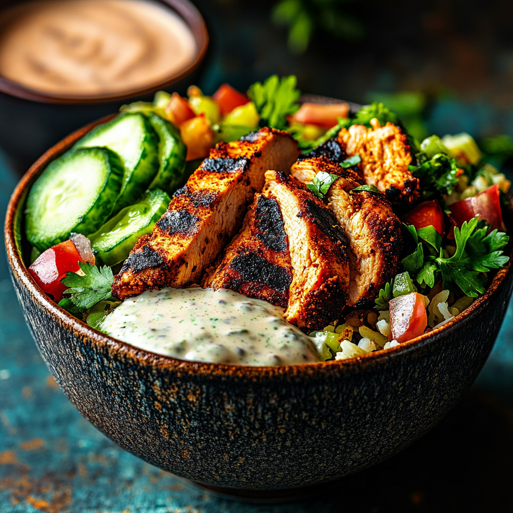 spicy shawarma chicken bowl