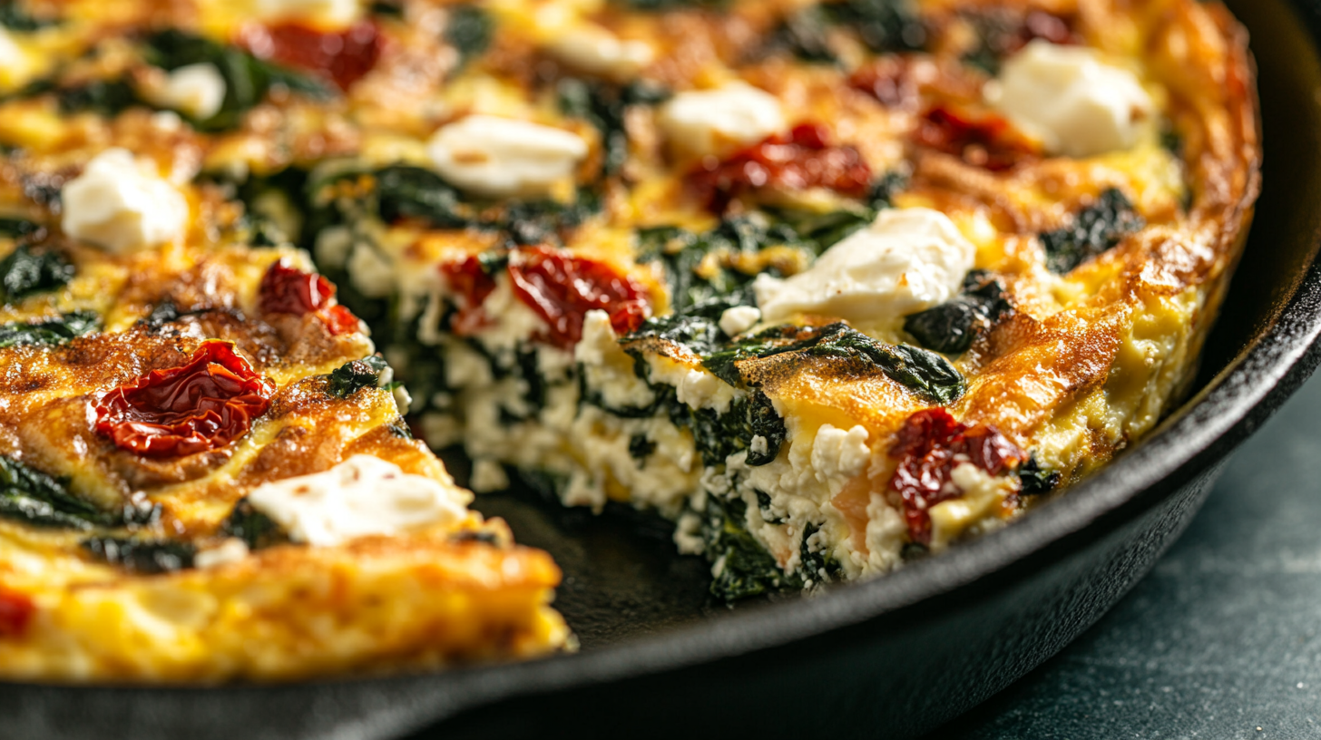spinach & feta frittata