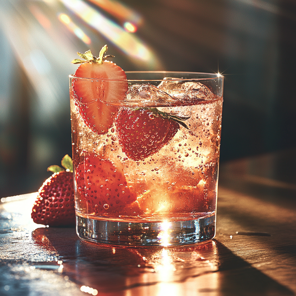 strawberry vanilla spritzer