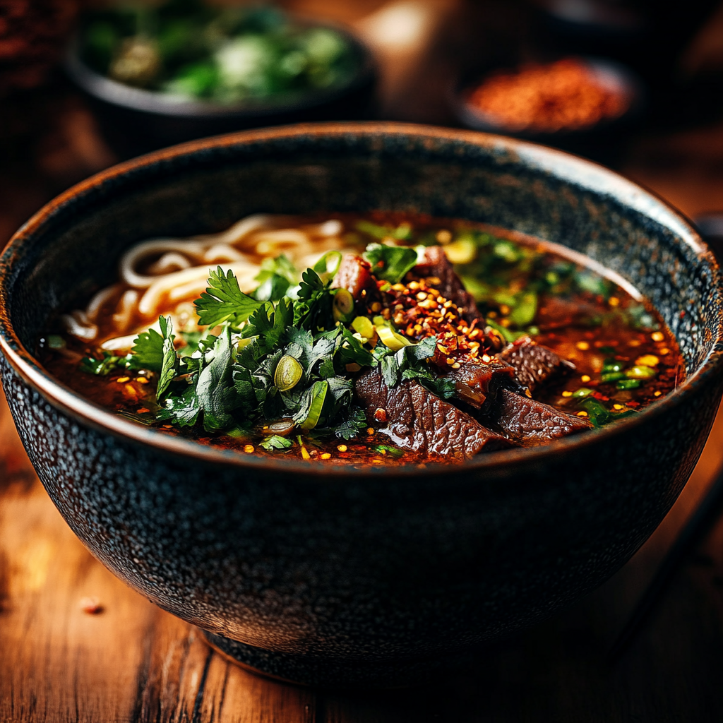szechuan beef noodle soup