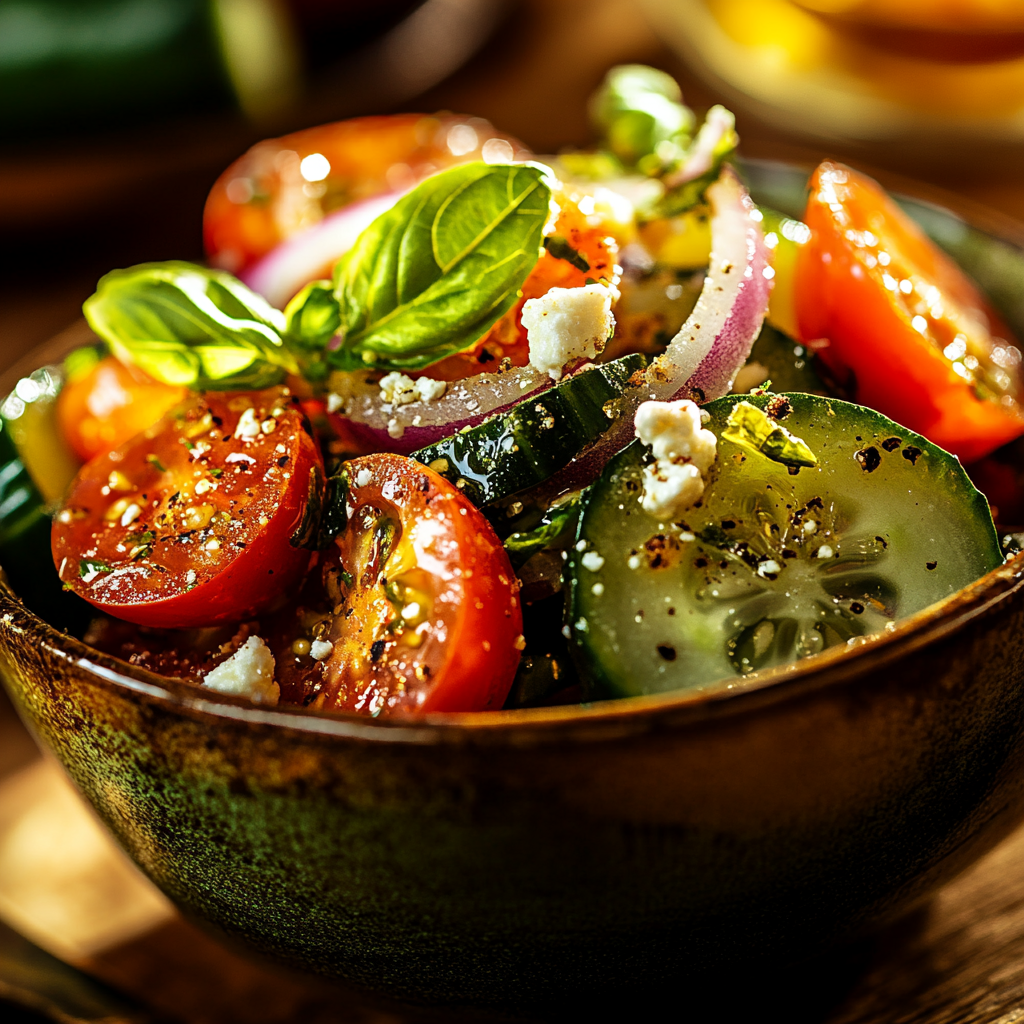 crisp tomato & cucumber delight