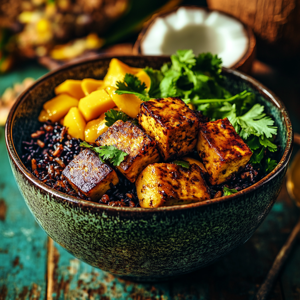 tropical sunshine buddha bowl
