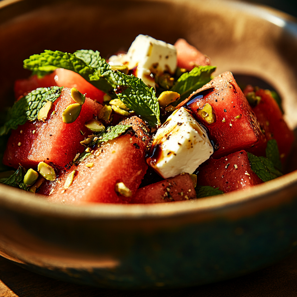 watermelon feta fizz salad
