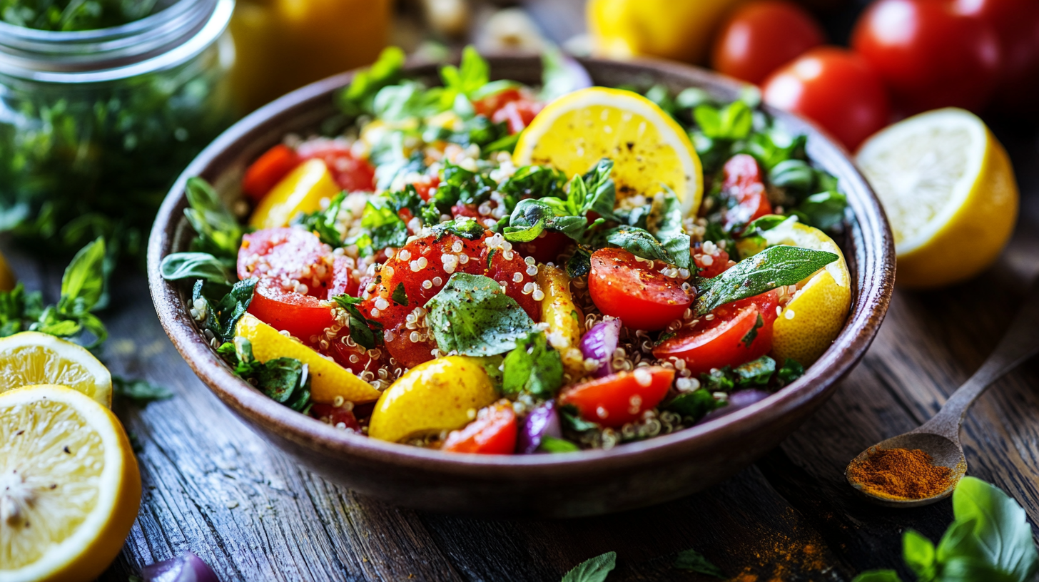 zesty quinoa & herb bowl